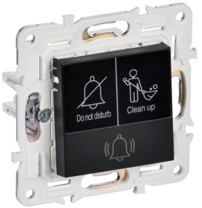 Кнопка звонка для отелей с индикатором Черный Skandy