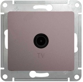 Розетка проходная TV 4DB платина Glossa