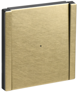 Переключатель 1-кл 10А C/У проходной с индикатором Металл Шампань Forte&Piano