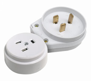 Разъем печной РШ/ВШ 32А 250В пластиковый накладной белый 9123 IN HOME