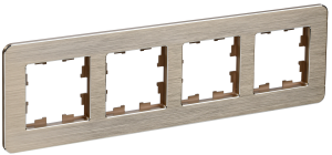 Рамка 4-я Металл Шампань RE AL Brite