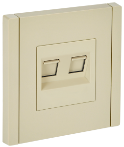 Розетка RJ11+RJ45 кат.5Е С/У Ваниль Forte&Piano