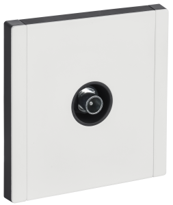 Розетка TV антенна С/У проходная Металл Белый Forte&Piano