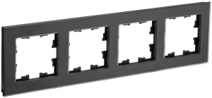 Рамка 4-я Стекло Черный матовый Brite