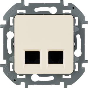 Двойная розетка RJ 45 - категория 6 - UTP Слоновая кость Legrand INSPIRIA