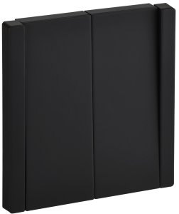 Переключатель 2-кл 10А C/У проходной Металл Черный Forte&Piano