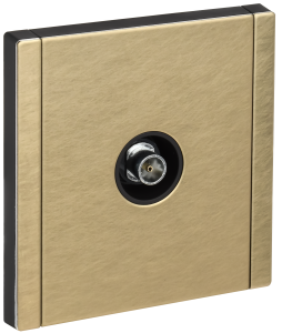 Розетка TV антенна С/У оконечная Металл Шампань Forte&Piano