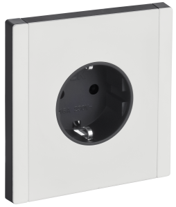 Розетка 1-м 16А С/У З/К Металл Белый Forte&Piano