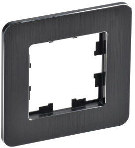 Рамка 1-я Металл Черный RE AL Brite