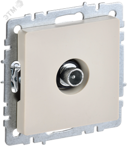 Розетка TV антенна С/У проходная Бежевый Brite
