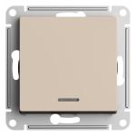 Выключатель 1-кл 10А С/У с индикатором Песочный AtlasDesign