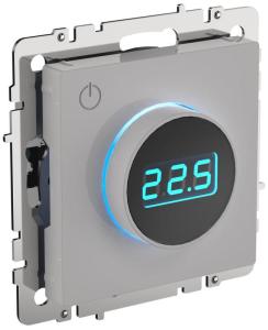 Термостат для теплого пола с электроннным индикатором Белый Brite