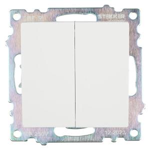 Переключатель 2-кл 10А С/У Белый Катрин