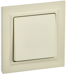 Выключатель 1-кл 10А С/У в сборе Бежевый Brite