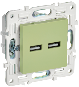 Розетка USB А+А 3,1А С/У Мятный Skandy