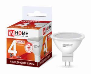 Лампа светодиодная LED-JCDR-VC 4Вт 230В GU5.3 6500К 320Лм IN HOME