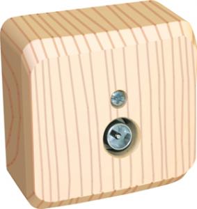 Розетка TVA-002d TV 0,7 ОУ сосна