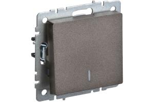 Выключатель 1-кл 10А С/У с индикатором Бронза Brite