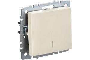 Выключатель 1-кл 10А С/У с индикатором Бежевый Brite
