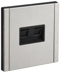 Розетка RJ45+RJ45 кат.5Е С/У Металл никель Forte&Piano