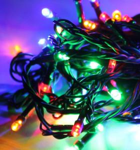 Гирлянда светодиодная 400LED провод 41.5м IP20 8 режимов мигания мультиколор Космос