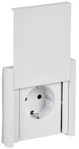 Розетка 1-м 16А С/У З/К со шторками с крышкой IP44 Белый Forte&Piano