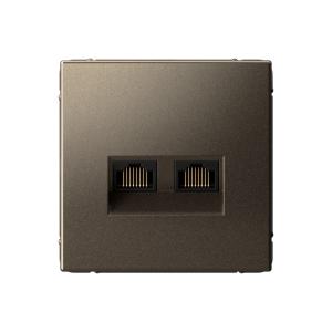 Розетка компьютерная 2х RJ45, кат.6А,С/У, Мокко ARTGALLERY