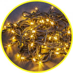 Гирлянда Нить 11,5м 100LED 230V IP20 теплый белый NGF-S01-100WW-10-11.5m-230-C8-G-IP20 Navigator