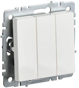 Выключатель 3-кл 10А С/У Белый Brite
