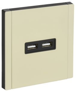 Розетка USB А+А 3,1А С/У Металл серый сланец Forte&Piano