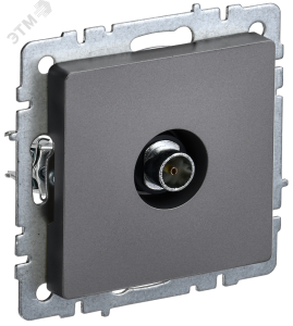 Розетка TV антенна С/У оконечная Сталь Brite