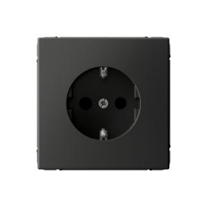 Розетка 1-м 16А С/У З/К со шторками Базальт ArtGallery