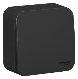 Переключатель 1-кл 10А О/У изолирующая пластина Антрацит Blanca