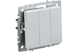 Выключатель 3-кл 10А С/У Жемчуг Brite