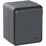 Переключатель 1-кл 10А О/У Антрацит AtlasDesign Profi54