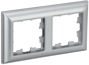 Рамка 2-я Алюминий/Алюминий Brite