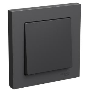 Выключатель 1-кл 10А С/У в сборе с рамкой Базальт AtlasDesign