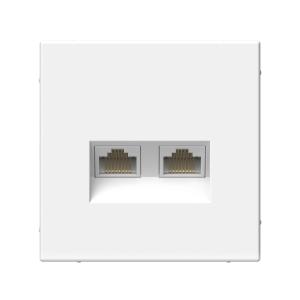 Розетка компьютерная 2х RJ45, кат.6А,С/У, Белый ARTGALLERY