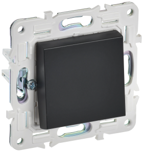 Выключатель 1-кл 10А С/У Черный Skandy