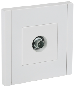 Розетка TV антенна С/У проходная Белый Forte&Piano