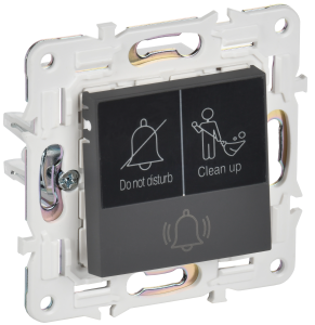 Кнопка звонка для отелей с индикатором Графит Skandy