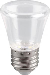 Лампа светодиодная 1W C45 (колокольчик) 230V E27 6400K прозрачный LB-372 для белт-лайта Feron