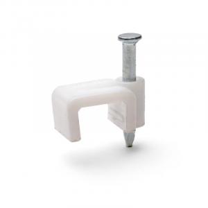 Скоба крепежная плоская 12мм пластиковая (100шт) ИЭК