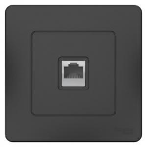 Розетка компьютерная RJ45, кат.5E,С/У антрацит BLANCA