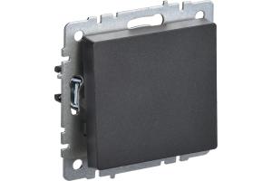 Переключатель 1-кл 10А С/У перекрестный Черный Brite