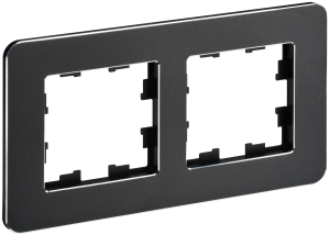 Рамка 2-я Металл Черный Brite