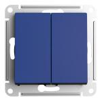 Выключатель 2-кл 10А С/У Аквамарин AtlasDesign