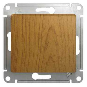 Переключатель 1-кл 10А С/У Дуб Glossa