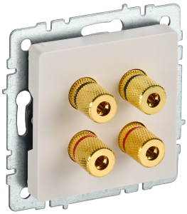 Розетка Аудио 4-м С/У Бежевый Brite