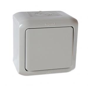 Выключатель 1кл 10А IP44 серый Legrand Quteo